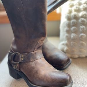 Leather Harness boots